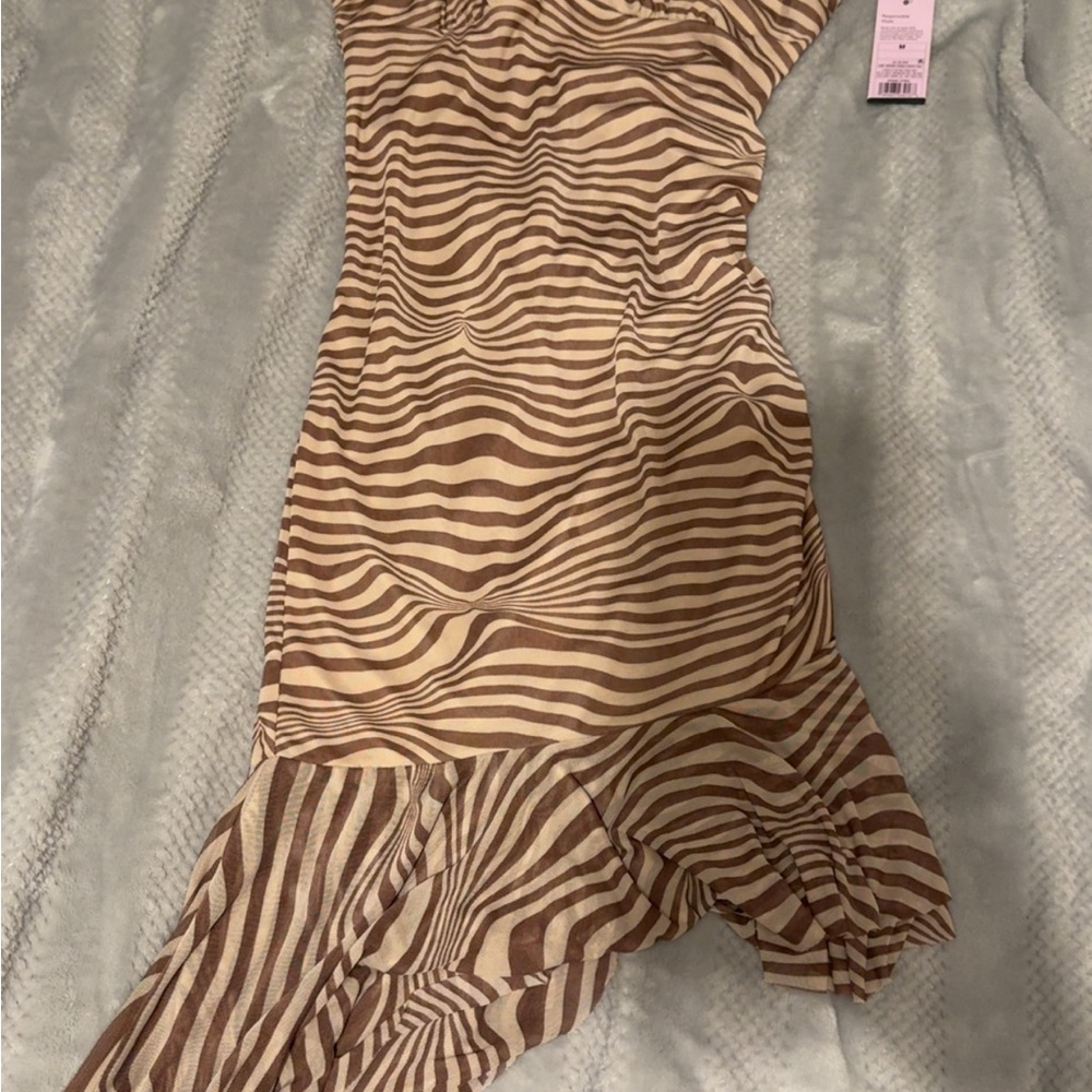 Brown and Cream Zebra Print Dress?